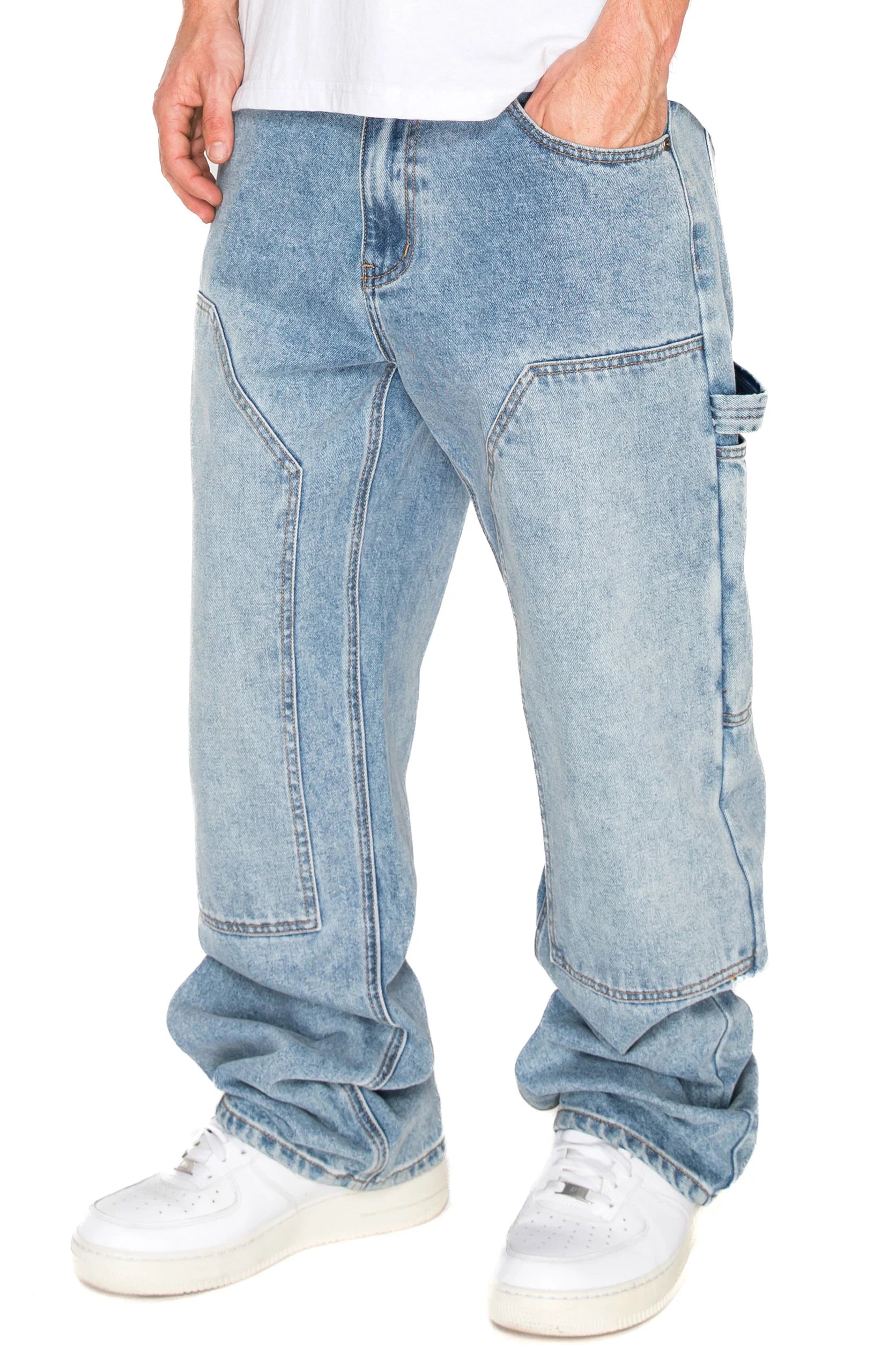 Men's Baggy Fit Carpenter Denim Jeans Men's Baggy Fit Carpenter Denim Jeans