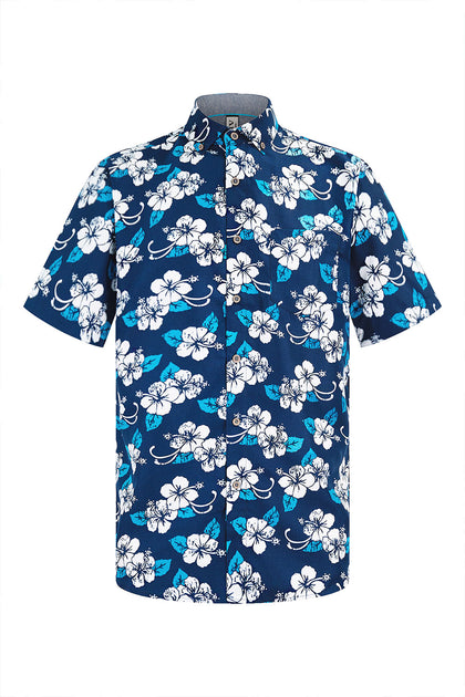 Men's Floral Hawaiian Print Button Down Short Sleeve Shirts – G-Style USA