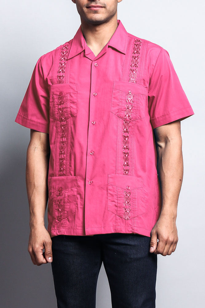 coral mens dress shirt short sleeve Johnnie-O Men's Short Sleeve Hangin' Out Button Up Shirt