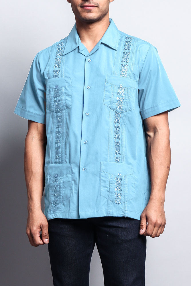 cuban style dress shirts Amazon.com: Runcati Mens Short Sleeve Guayabera Shirts Linen Cotton Button Down Mexican Embroidered Cuban Wedding Shirt Summer Beach Tops : Clothing, Shoes & Jewelry