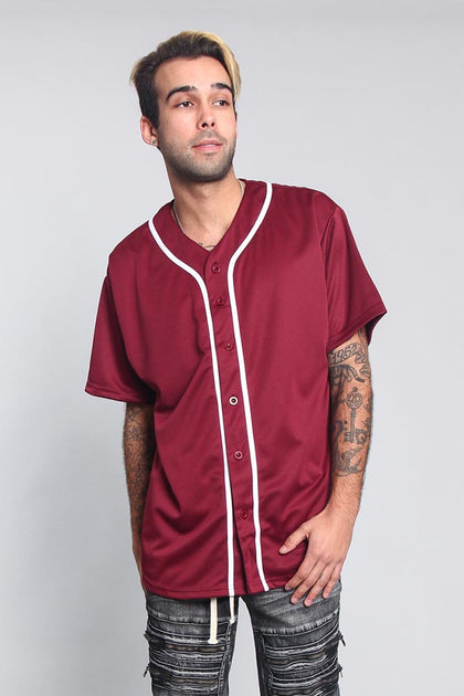 Victorious Men's Classic Button Down Baseball Jersey Shirt BJ42