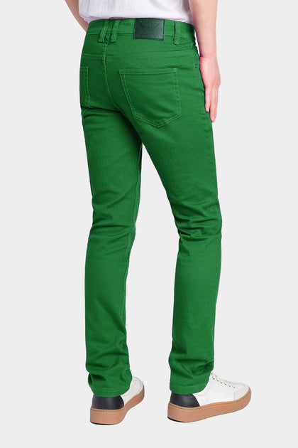 Men's Essential Skinny Fit Colored Jeans (Neon Green) – G-Style USA