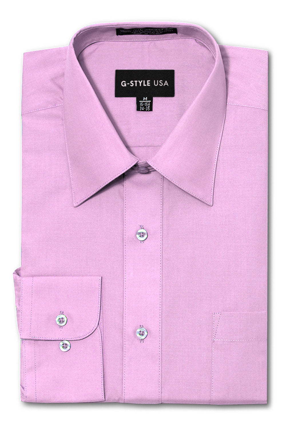 Men's Basic Solid Color Button Up Dress Shirt (Lilac) Men's Basic Solid Color Button Up Dress Shirt (Lilac)