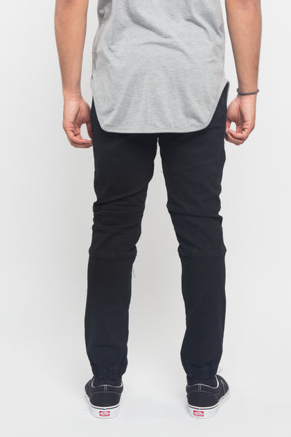 Acid Wash Biker Denim Jogger Pants JG873 GStyleUSA G Style USA