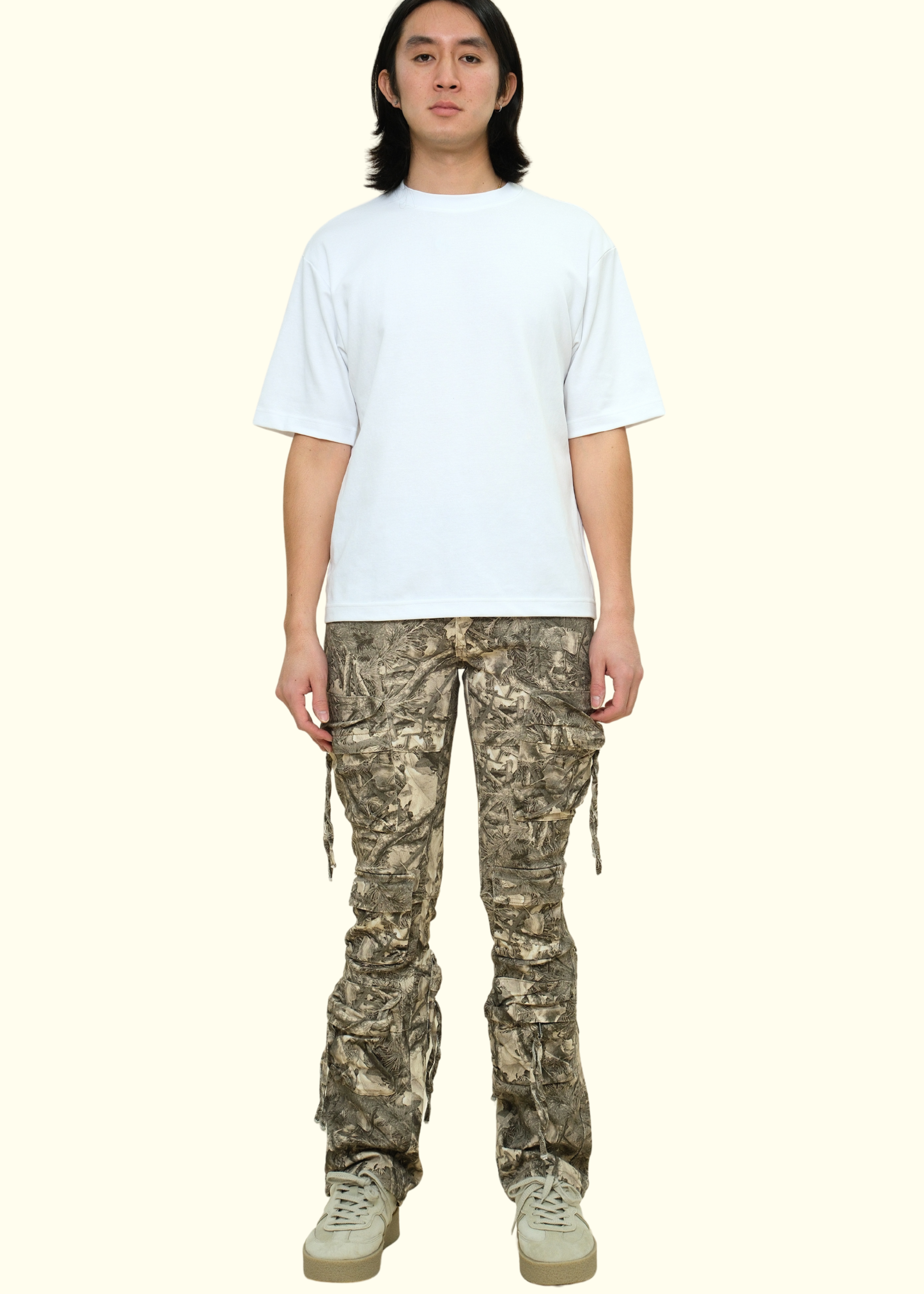 Twill Stacked Pants W/Multi Cargo Pocket