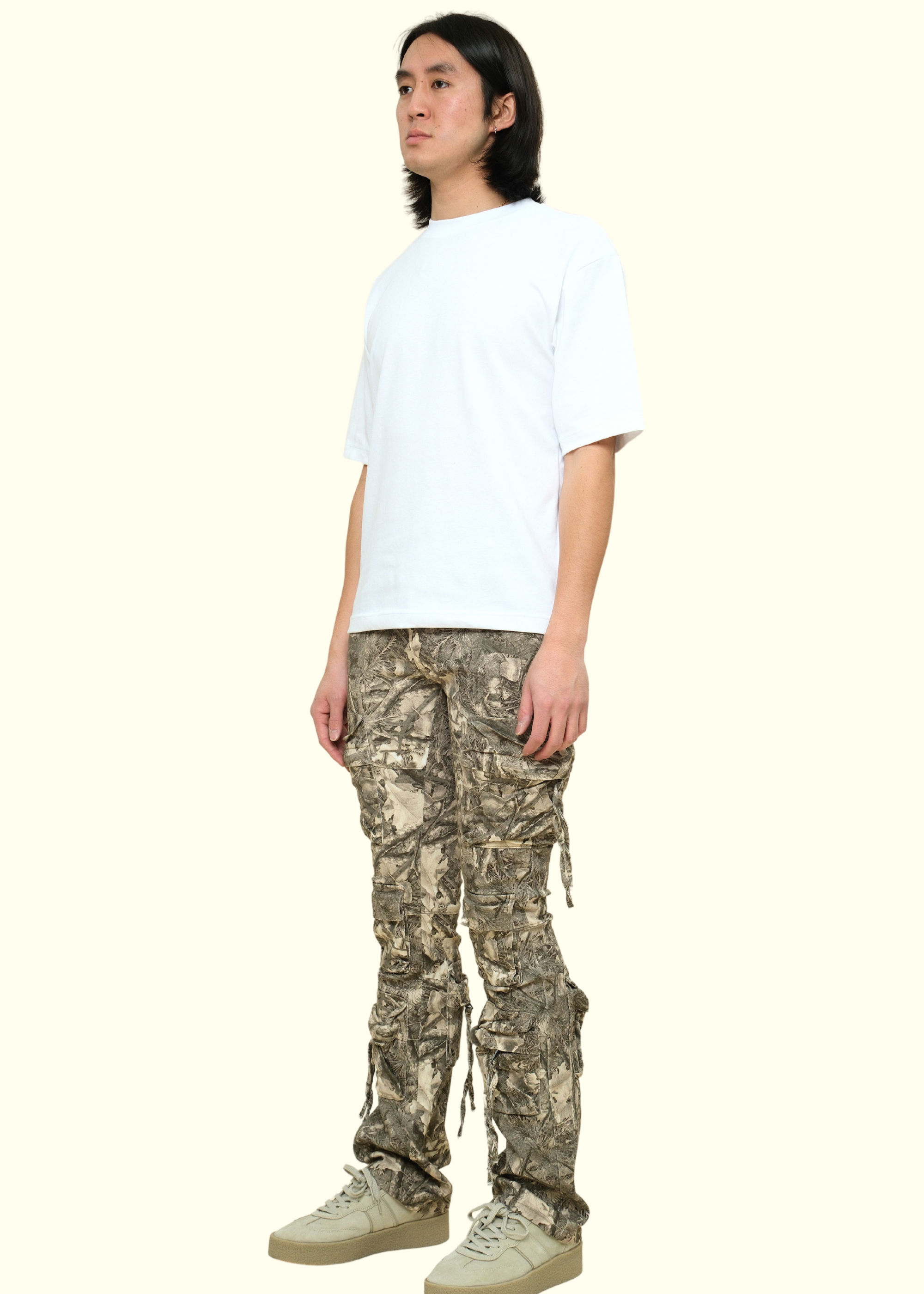 Twill Stacked Pants W/Multi Cargo Pocket