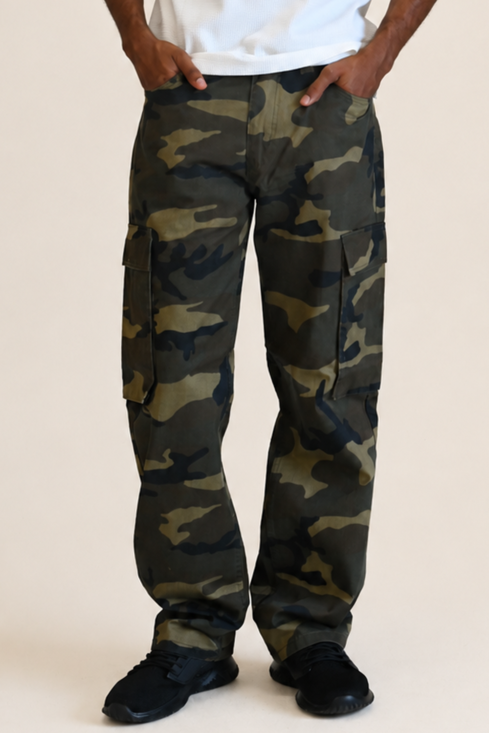 Baggy Fit Cargo Camo Pants