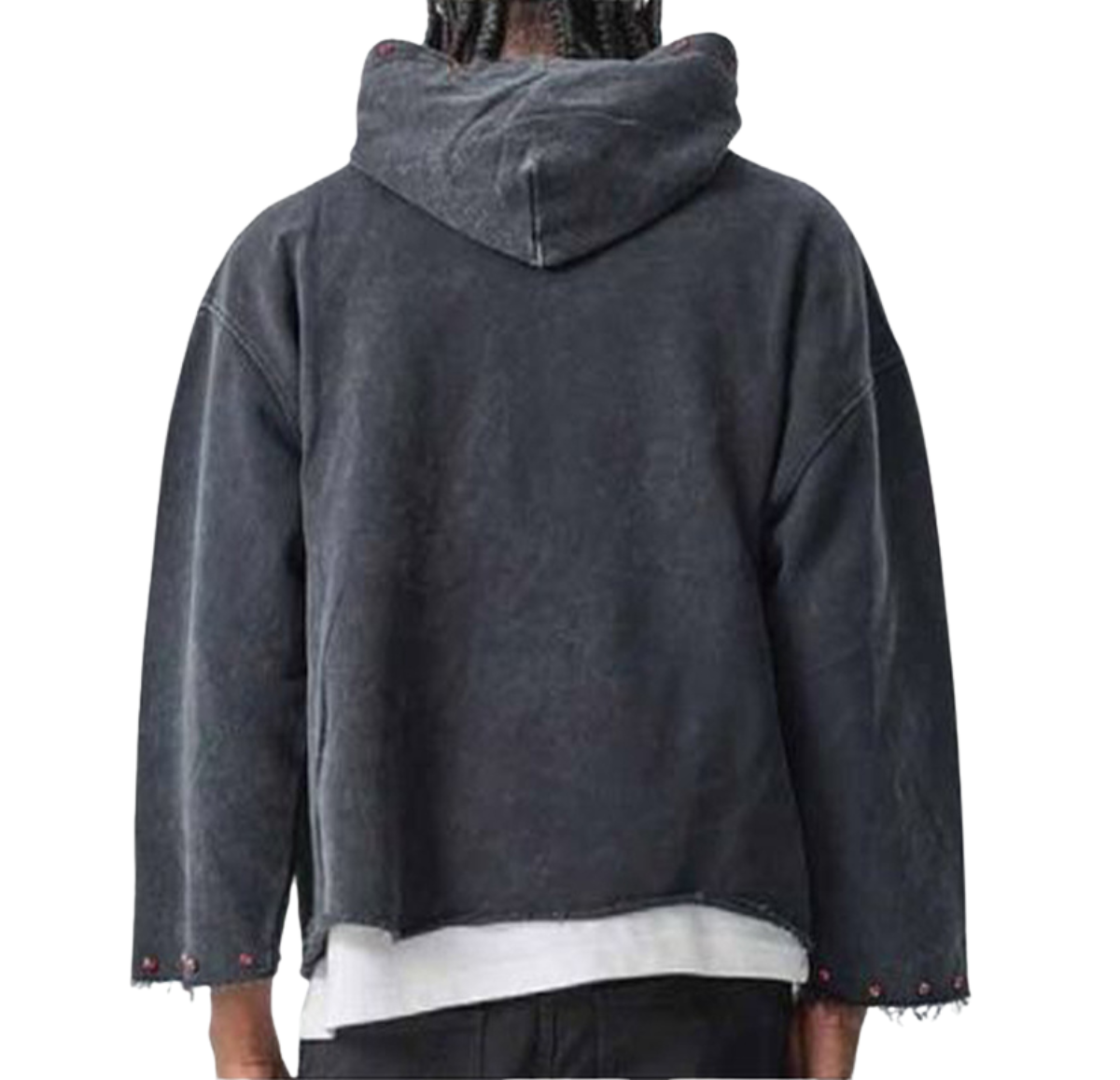 Raw-Edge Blessed French-Terry Hoodie