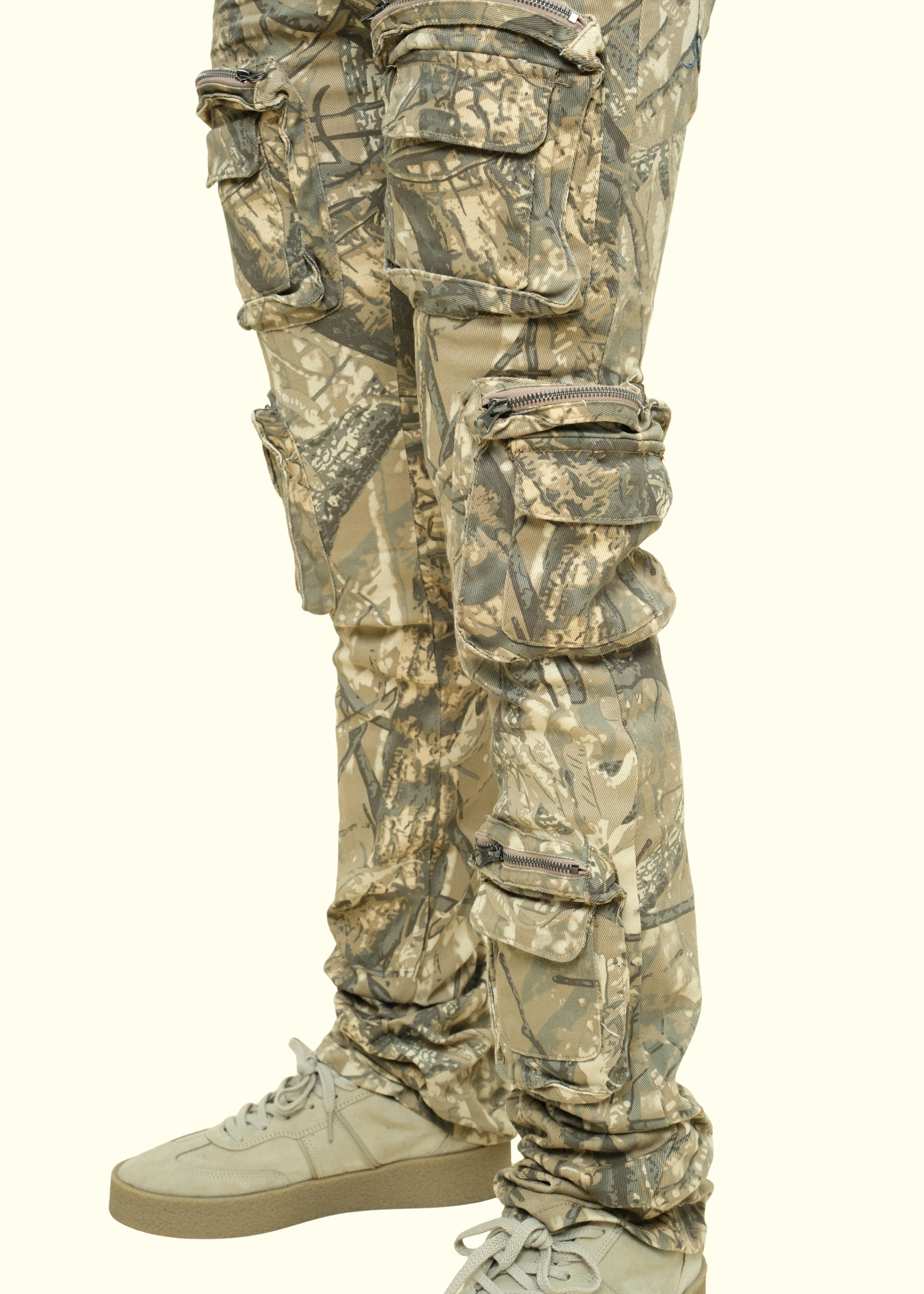 Twill Stacked Pants W/Multi Cargo Pocket