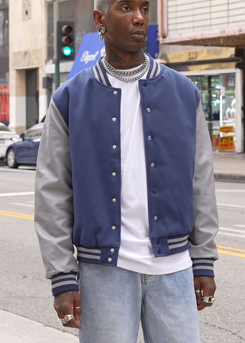 Men's Essential Melton Varsity Jacket