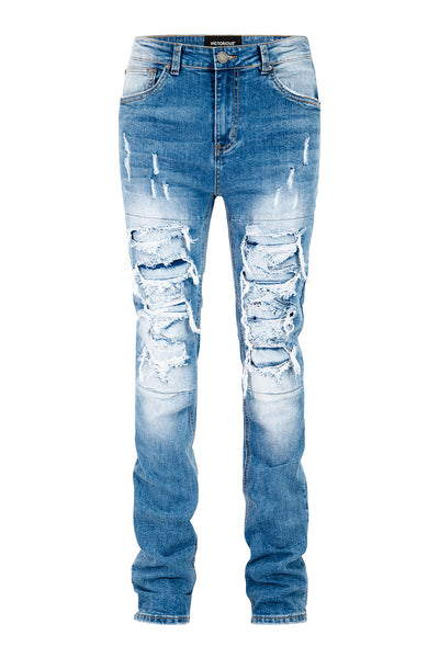 Distressed Stacked Jeans Mens Mens Stacked Jeans BZGTZT Denim