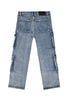 Men's Baggy Fit Double Cargo Denim Jeans