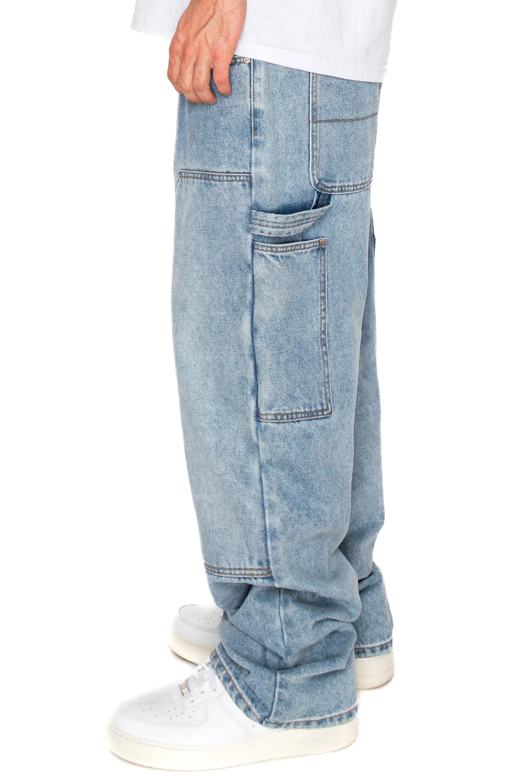 Men's Baggy Fit Carpenter Denim Jeans Men's Baggy Fit Carpenter Denim Jeans