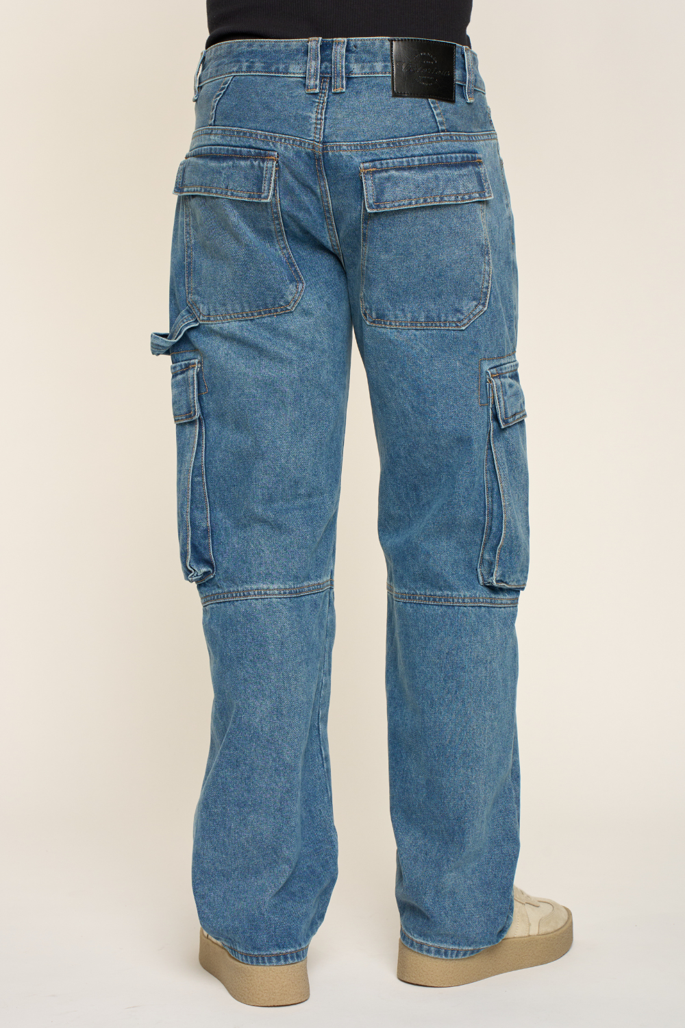 Baggy Fit Cargo Denim Jeans