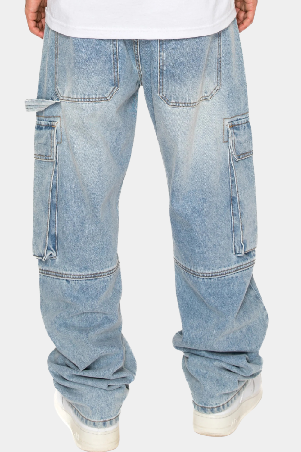 Baggy Fit Cargo Denim Jeans