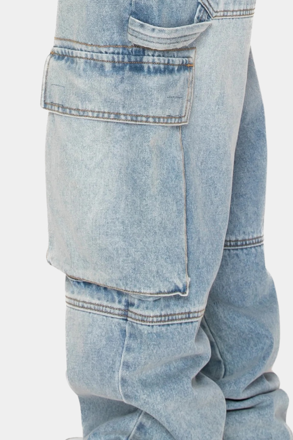 Baggy Fit Cargo Denim Jeans