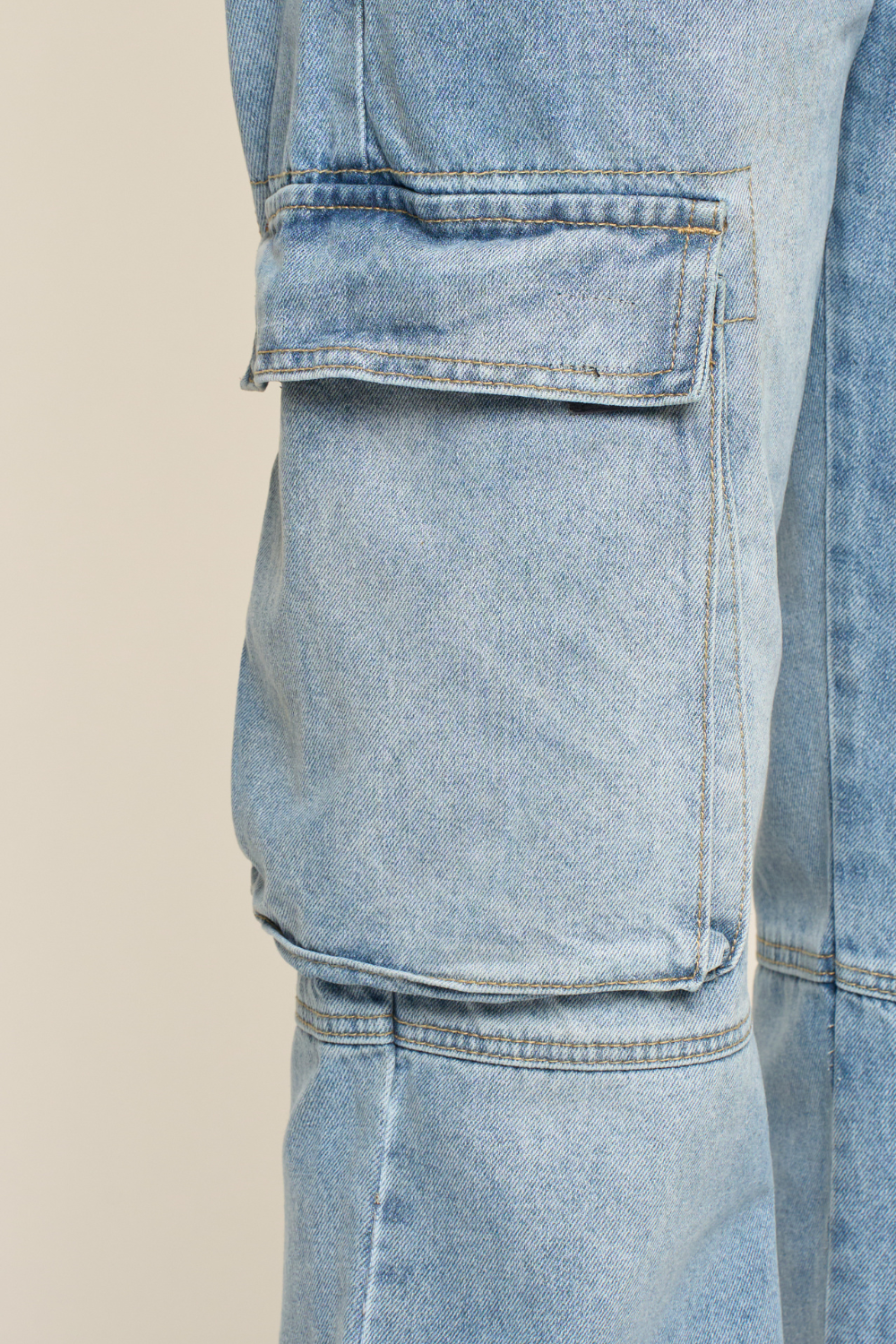 Baggy Fit Cargo Denim Jeans