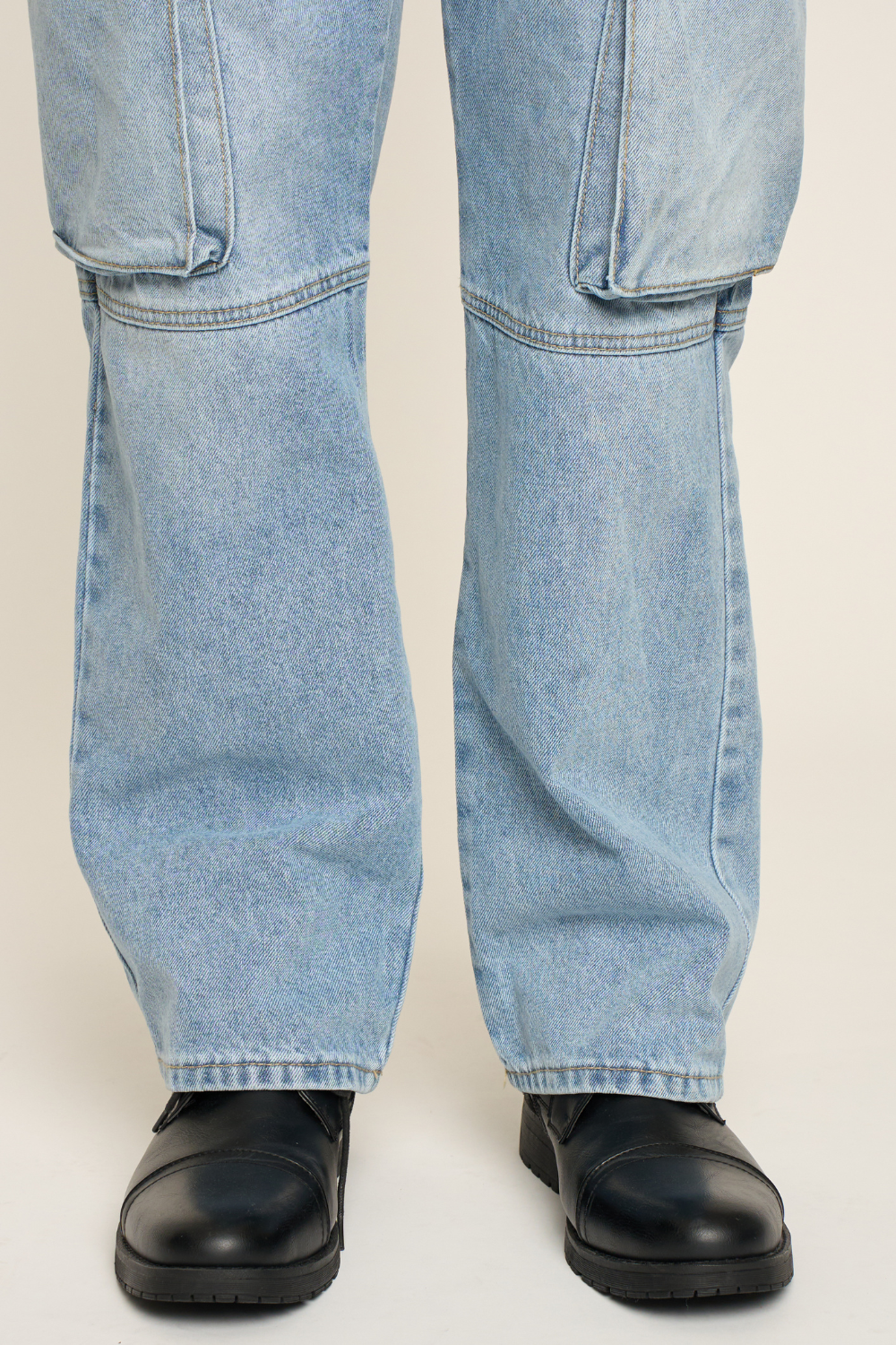 Baggy Fit Cargo Denim Jeans