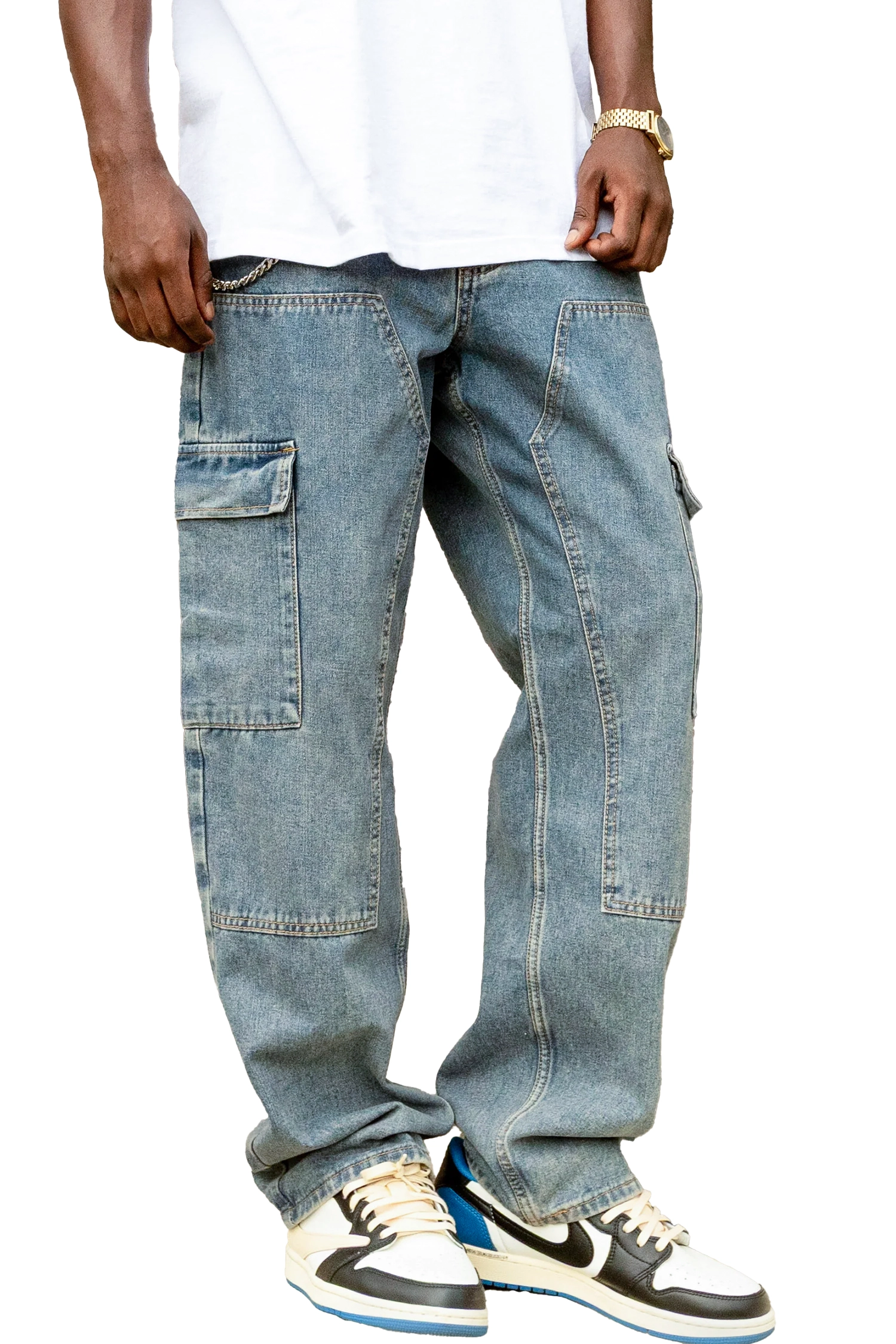 Baggy Fit Cargo Carpenter Denim Jeans