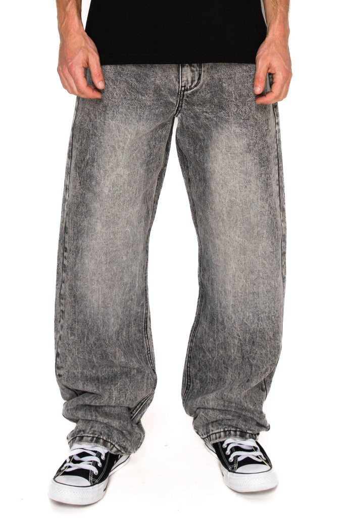 Men's Baggy Fit Stone Washed Jeans