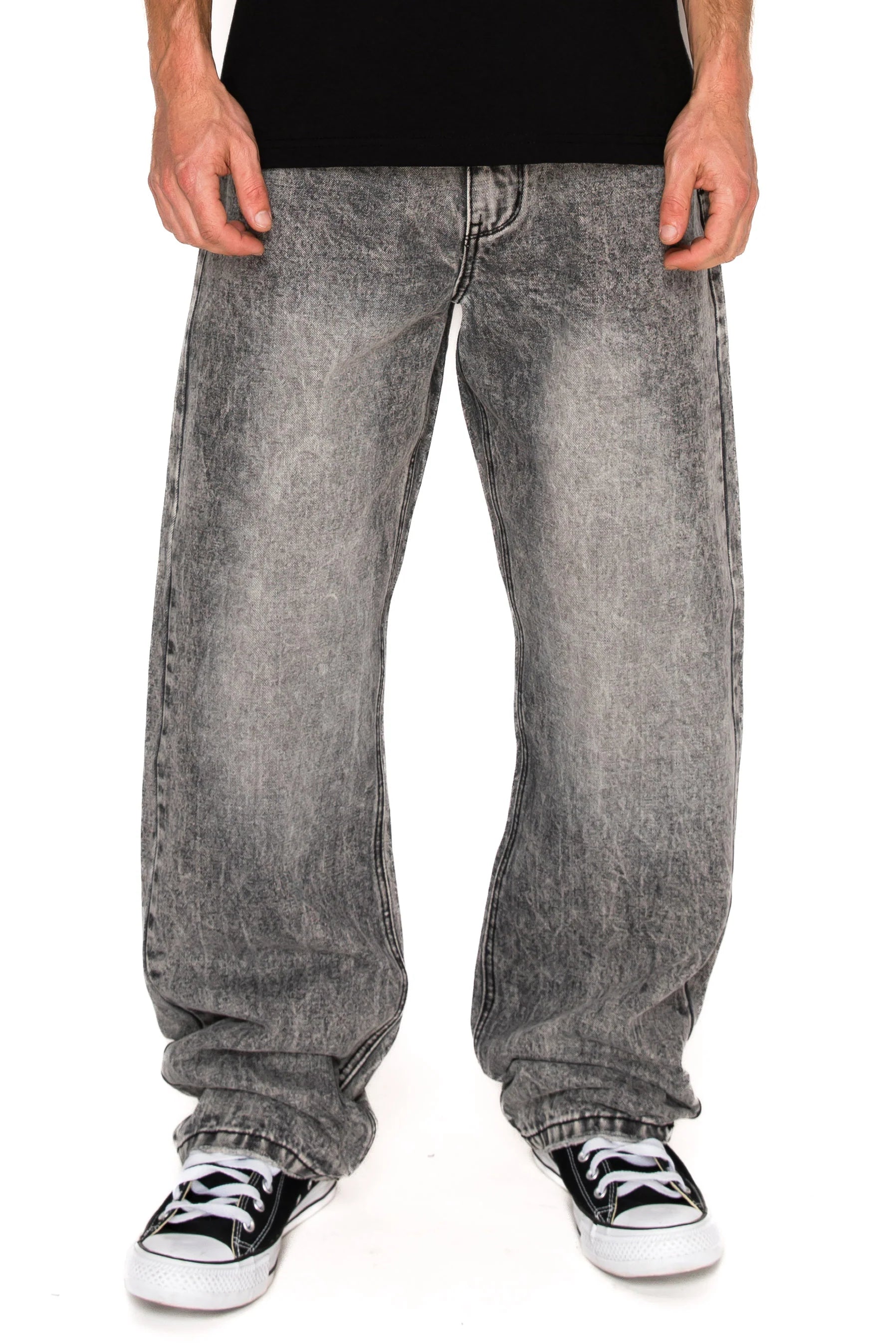 Men's Baggy Fit Stone Washed Jeans