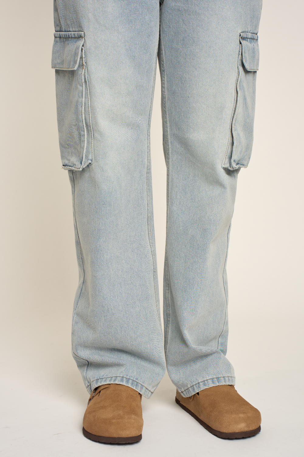 Baggy Fit Cargo Denim Jeans