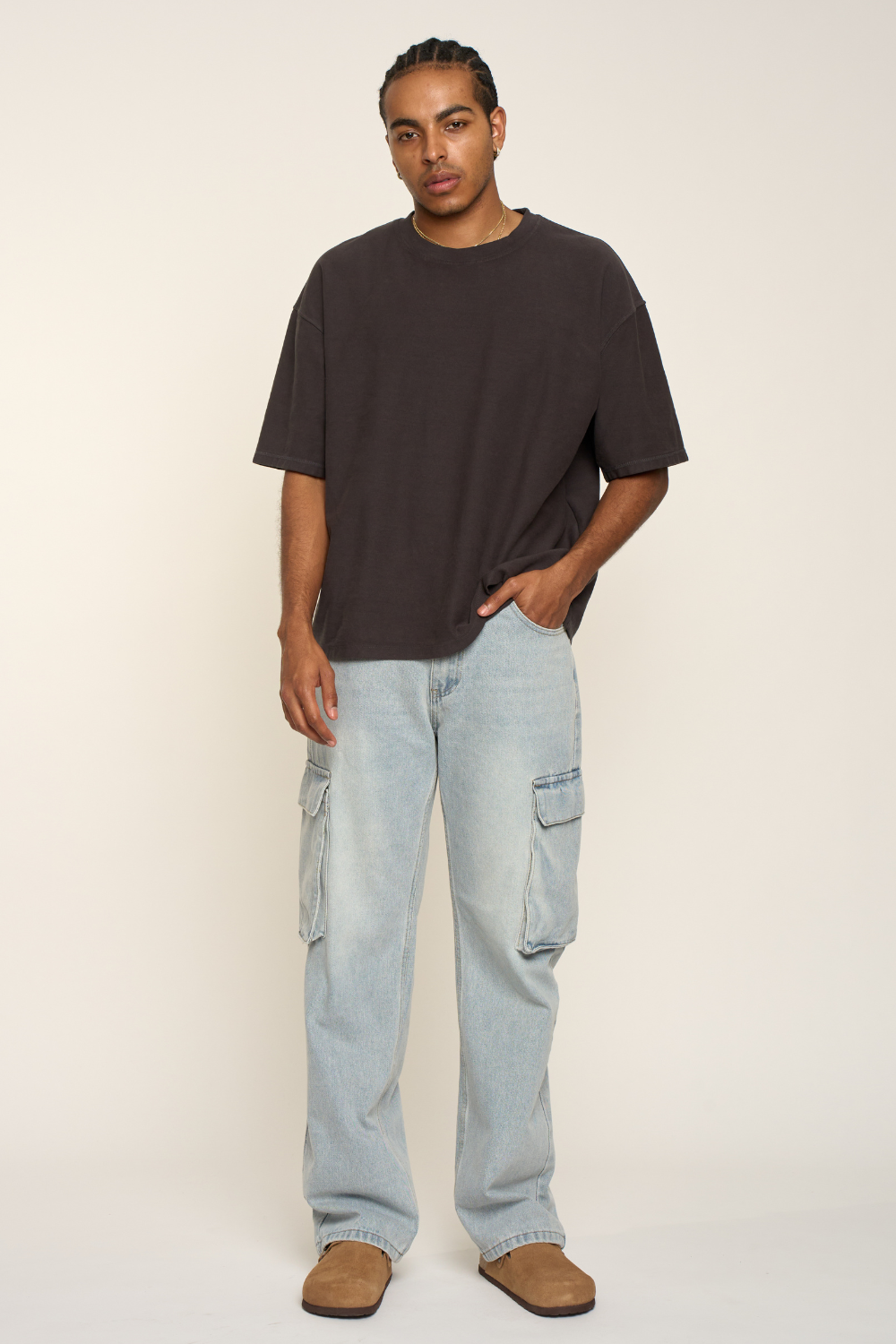 Baggy Fit Cargo Denim Jeans