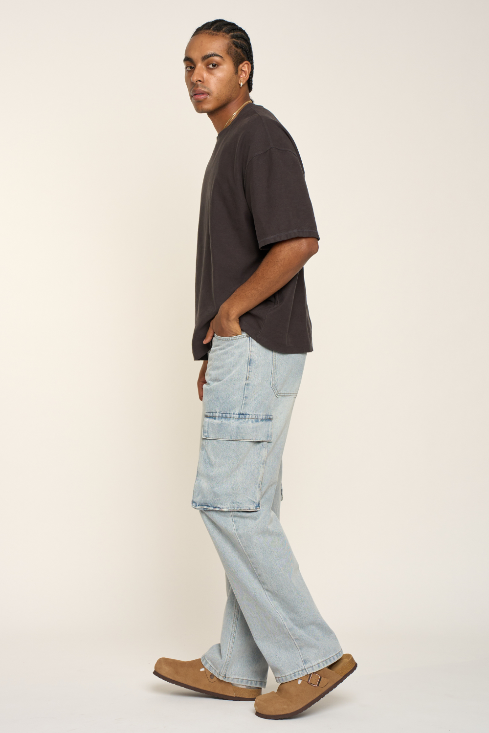 Baggy Fit Cargo Denim Jeans