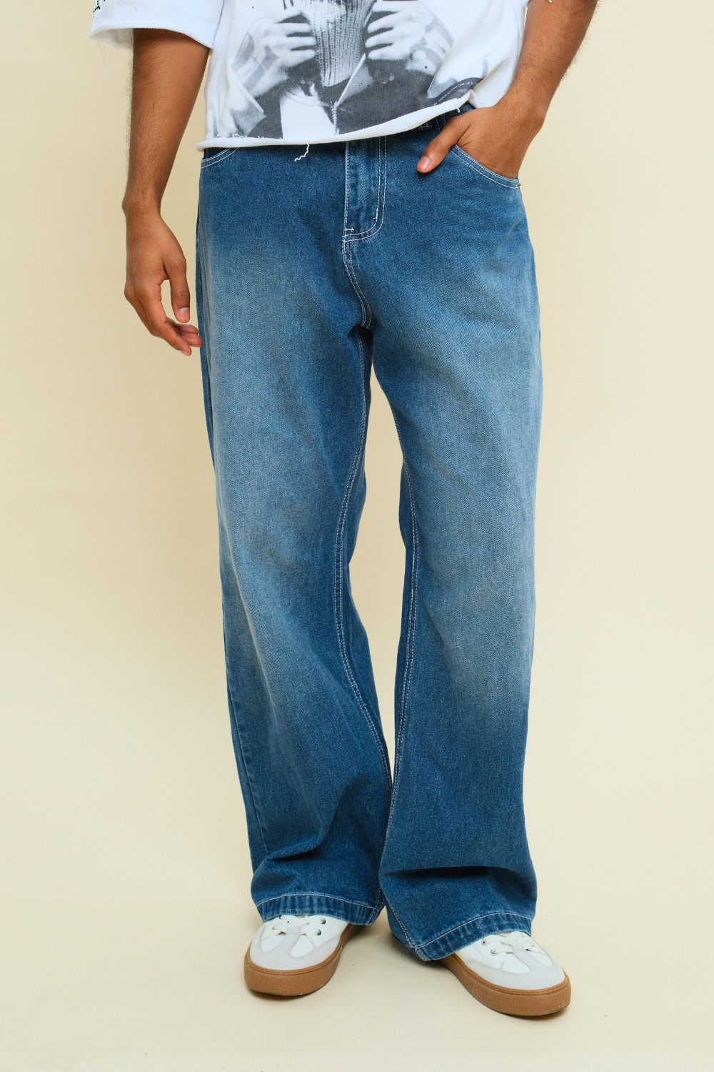 パンツ 00s meltdown super wide buggy denim y2k Ultra Baggy Y2K Wide-Leg Denim Jeans