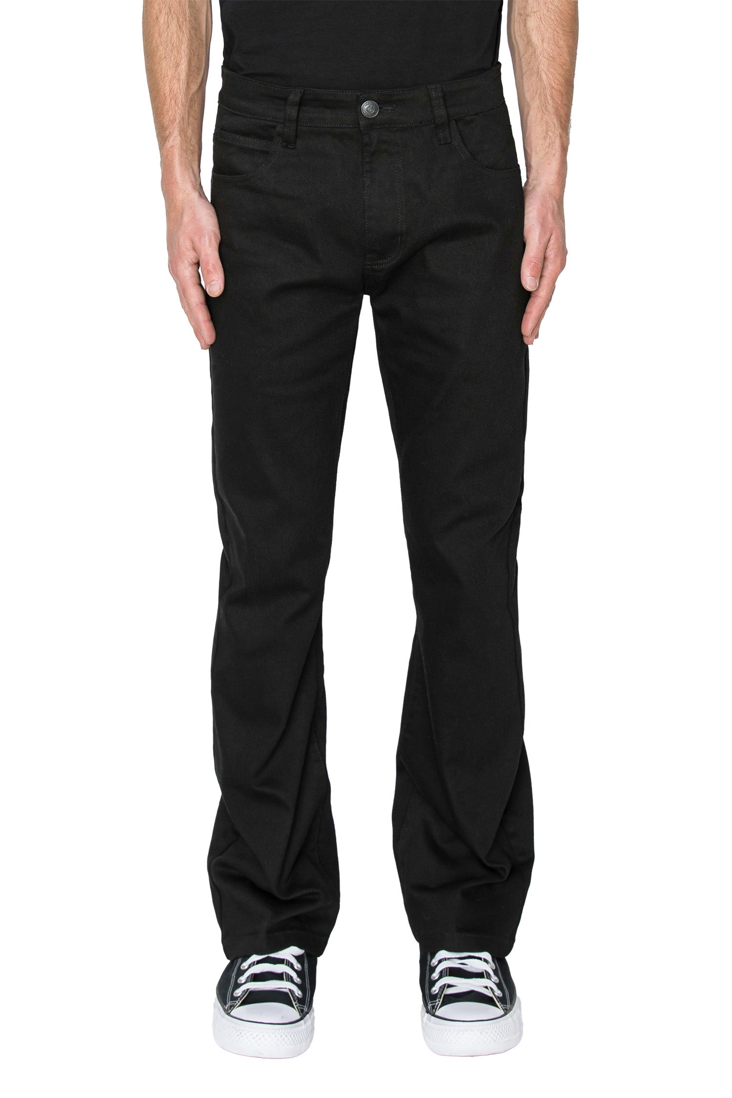 Men's Twill Solid Flared Jeans