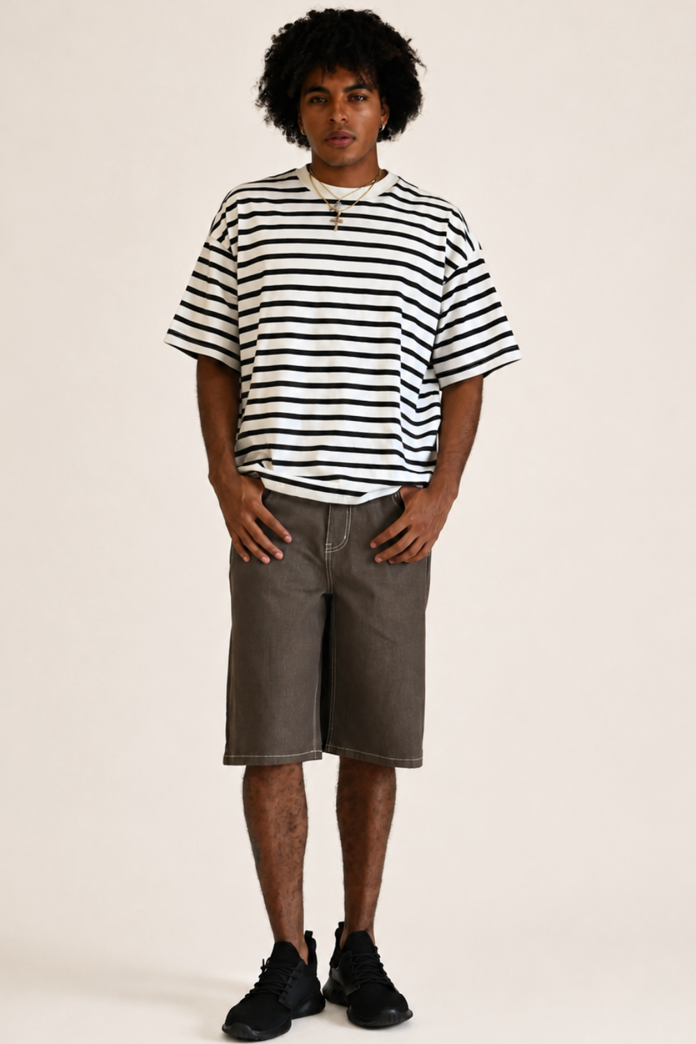 Baggy Fit Raw Denim Shorts Victorious