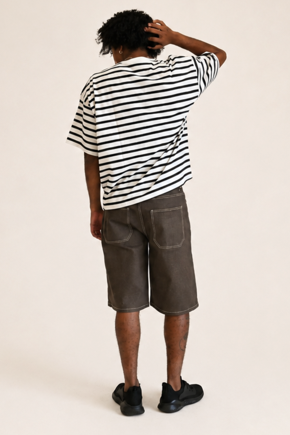 Baggy Fit Raw Denim Shorts Victorious
