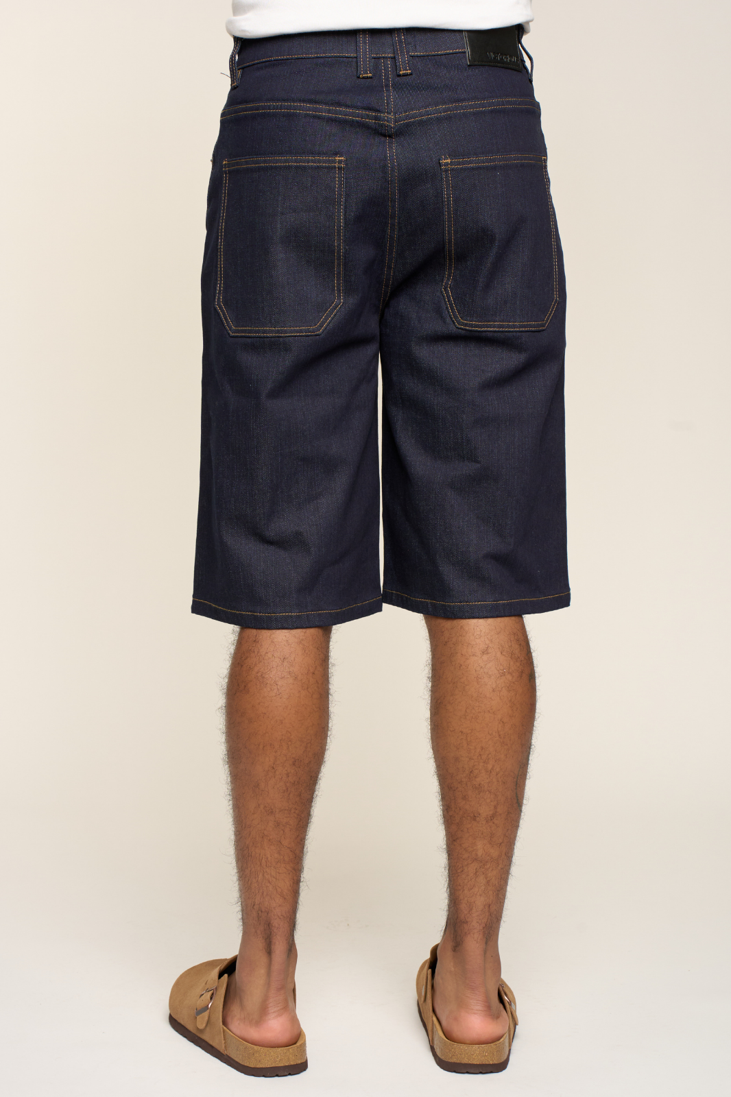 Baggy Fit Raw Denim Shorts