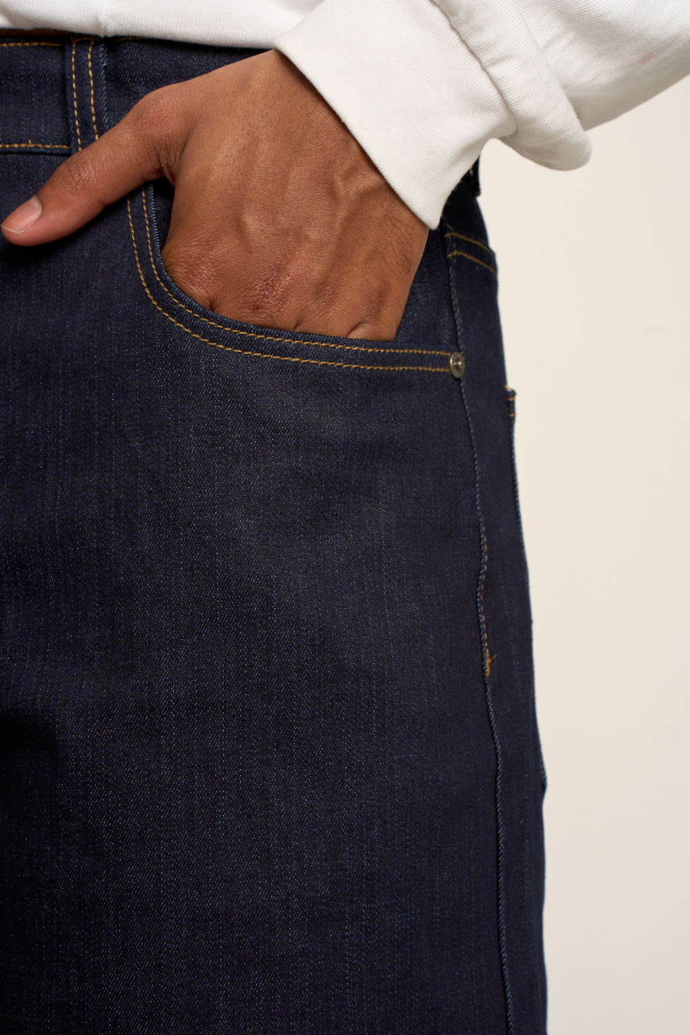 Baggy Fit Raw Denim Shorts