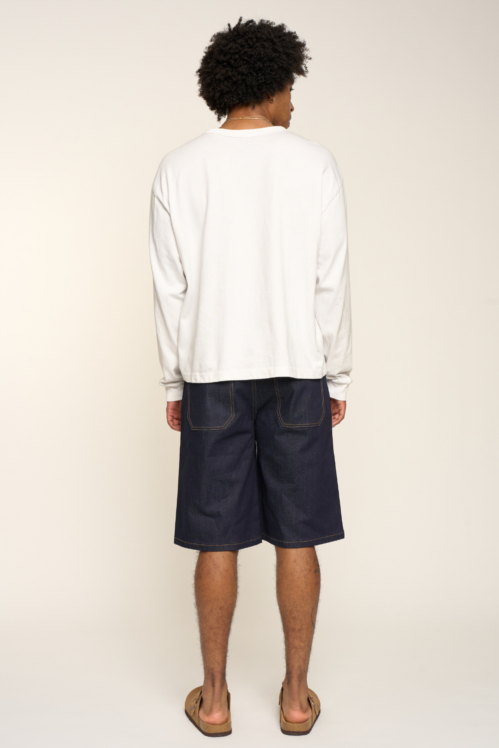 Baggy Fit Raw Denim Shorts