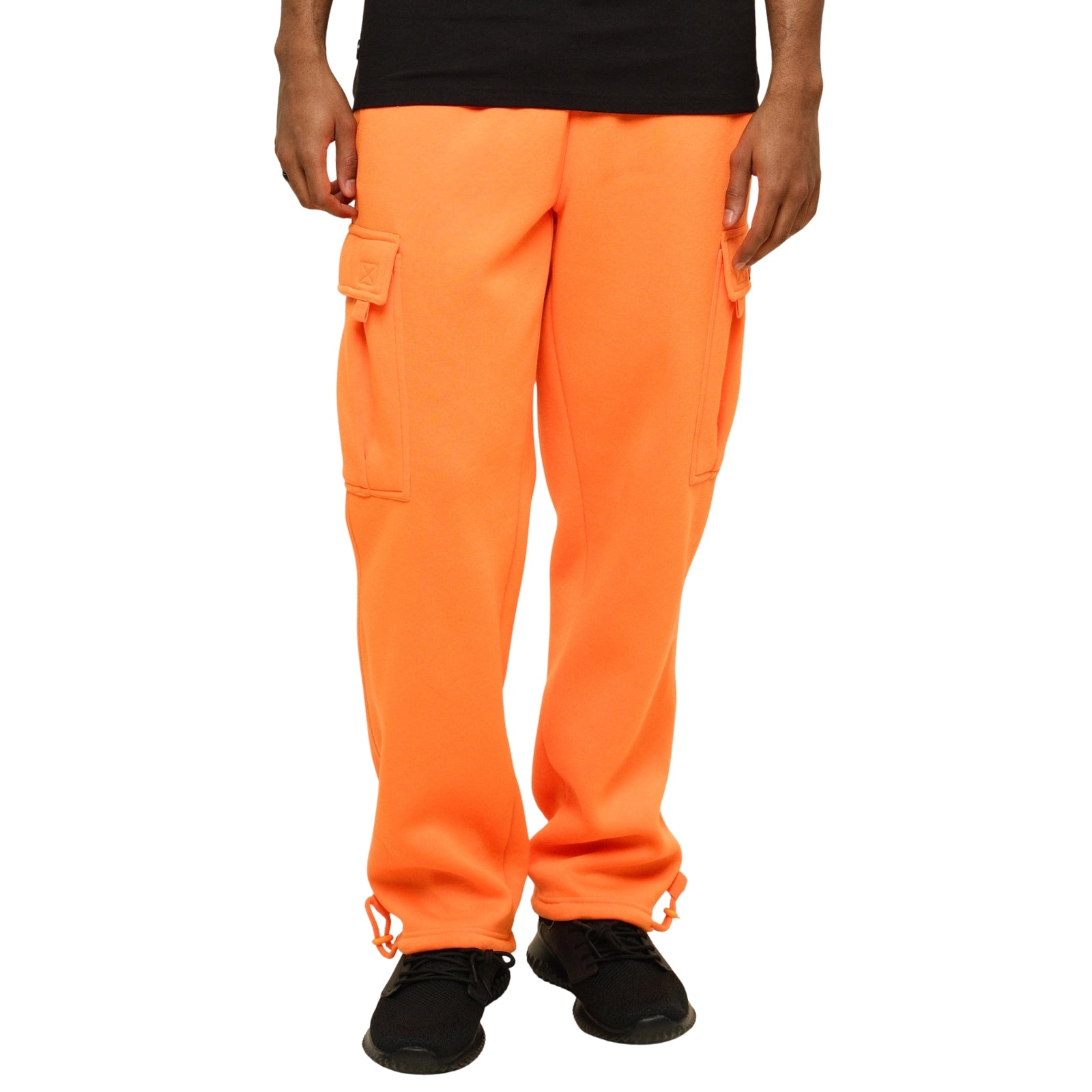 Men's Solid Fleece Heavyweight Cargo Sweat Pants