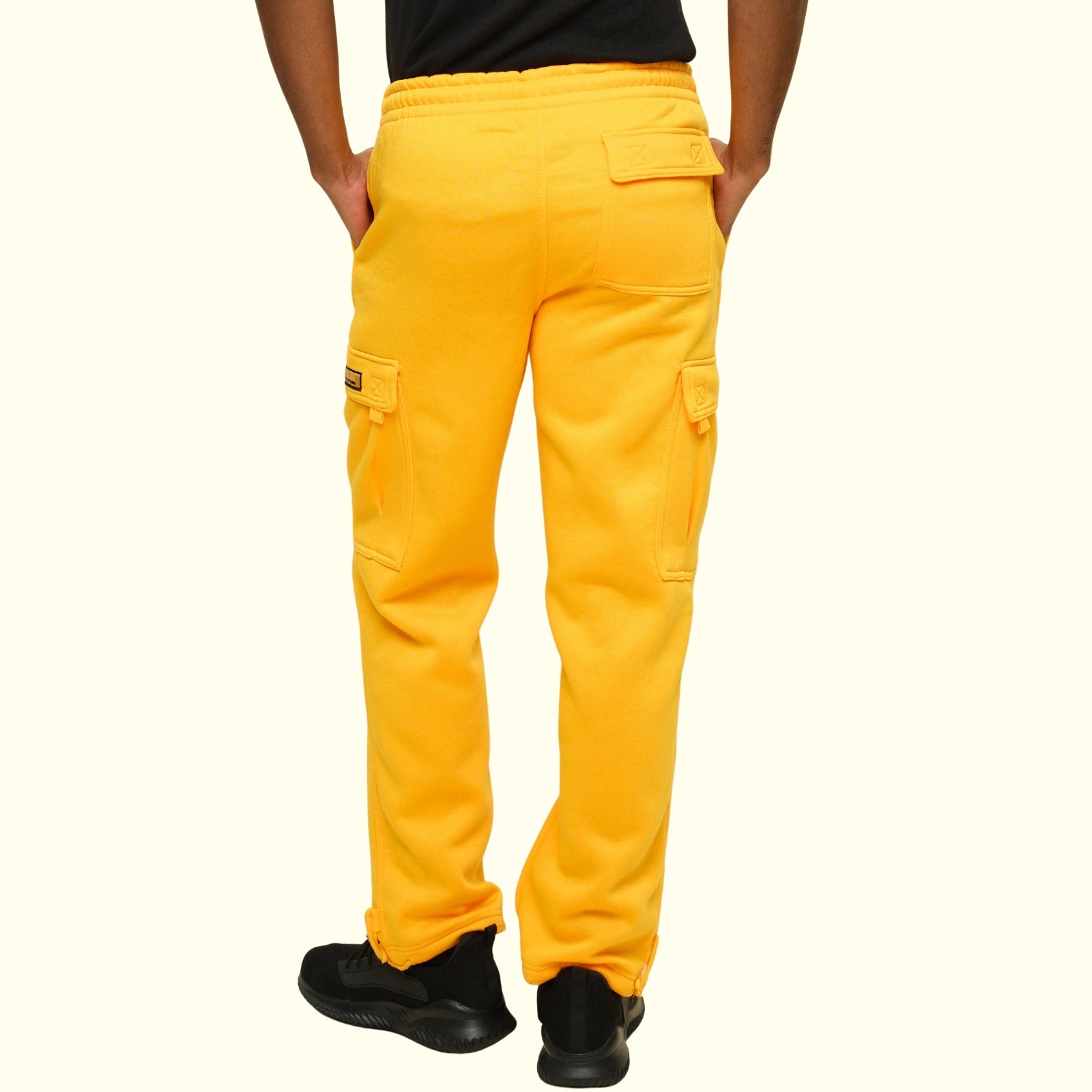 Men's Solid Fleece Heavyweight Cargo Sweat Pants