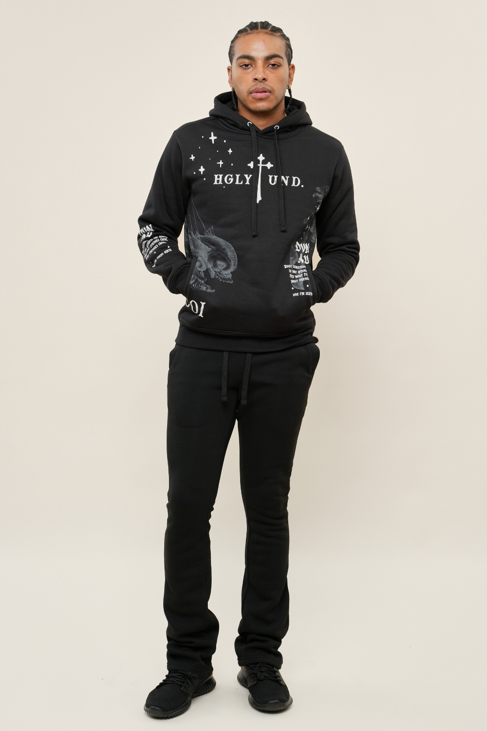 Flared Stacked Fleece Sweat Pants