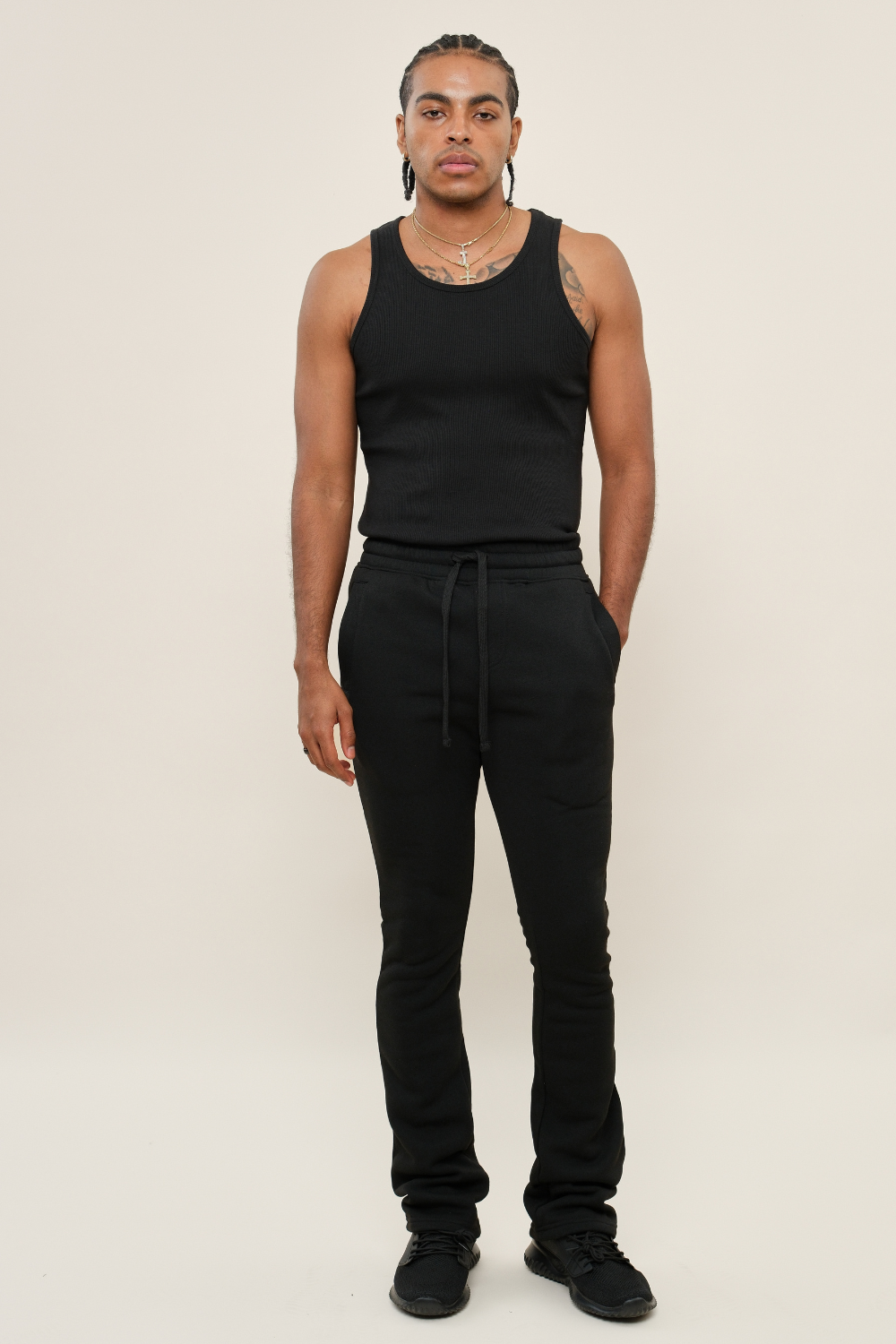 Flared Stacked Fleece Sweat Pants