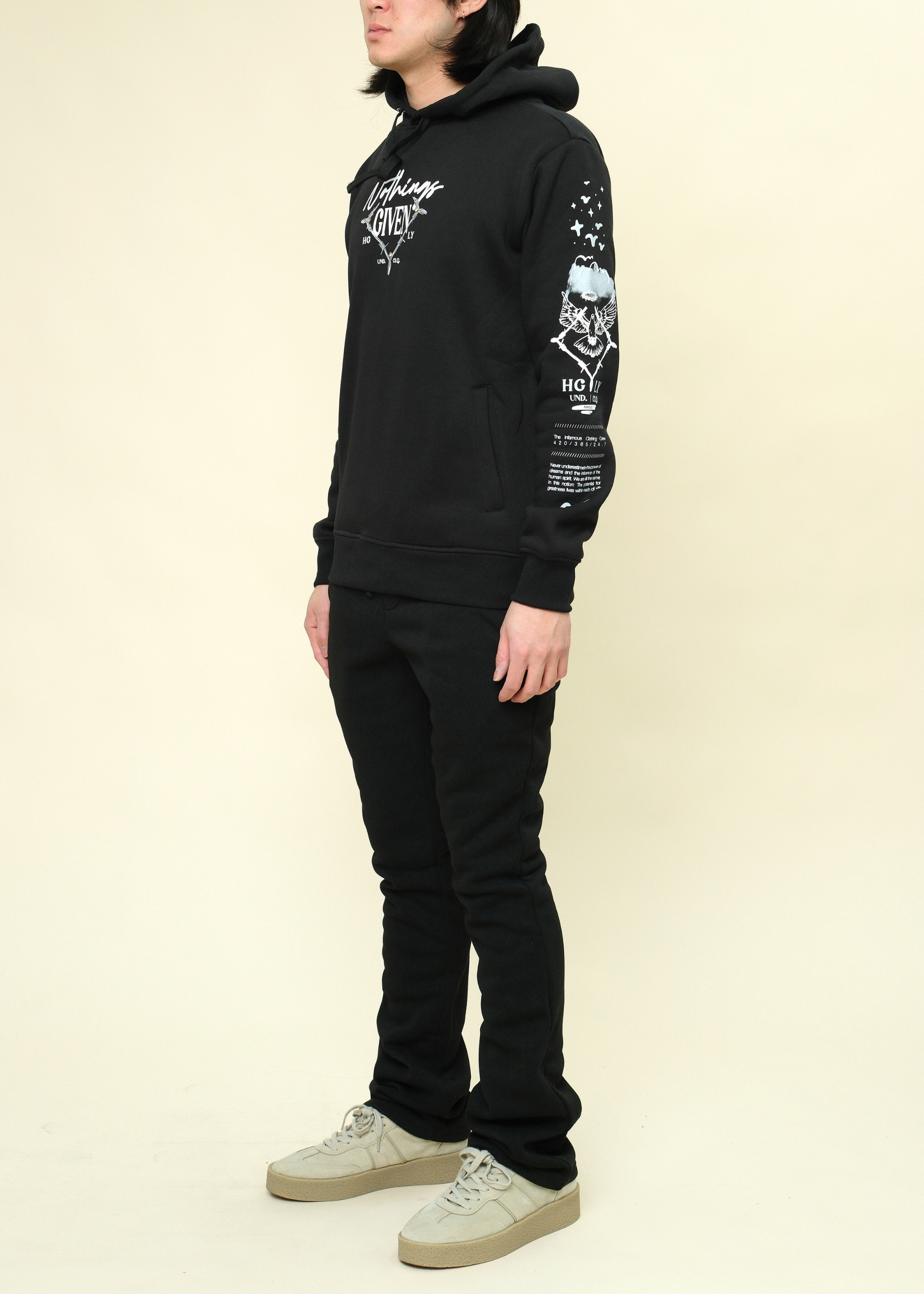 Men's Essential Flared Stacked Fleece Sweat Pants