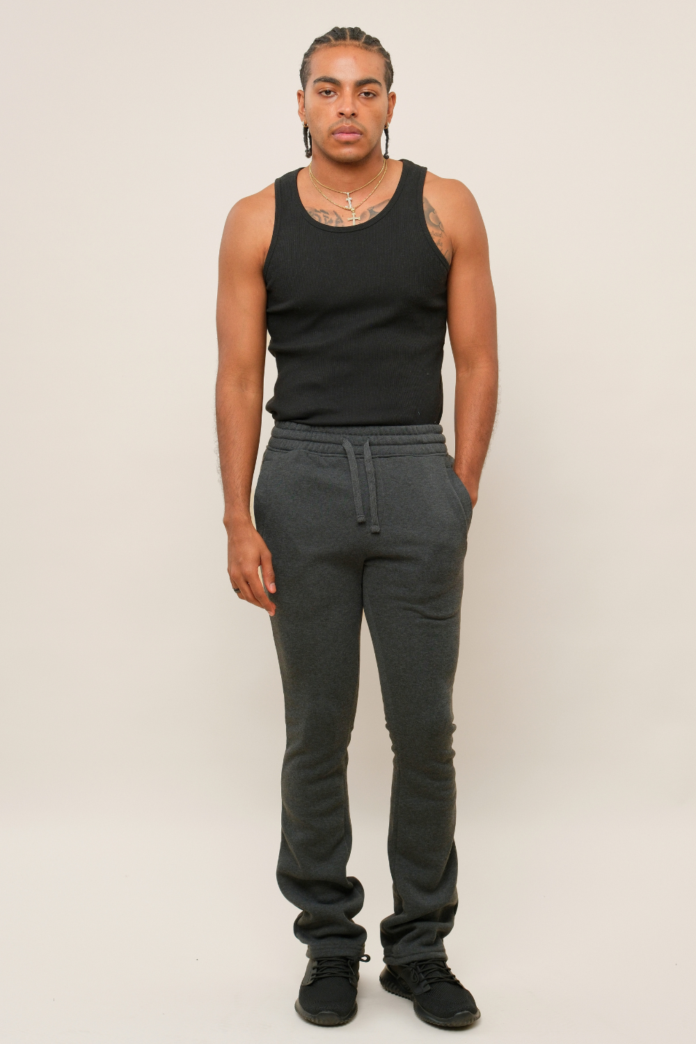 Flared Stacked Fleece Sweat Pants