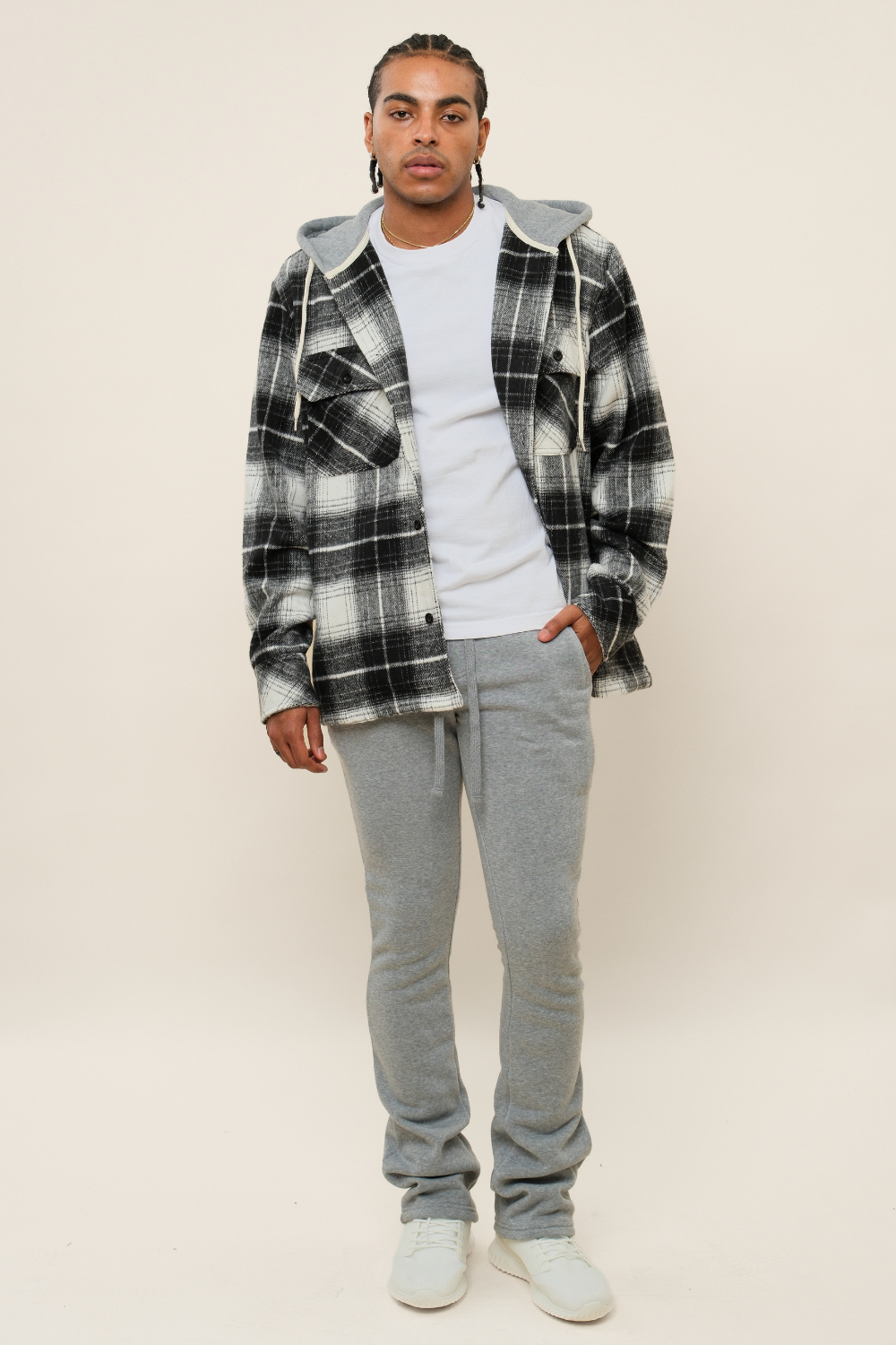 Flared Stacked Fleece Sweat Pants