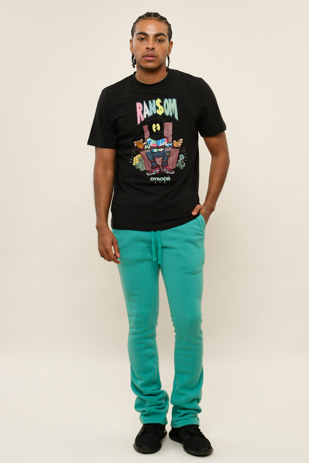 Flared Stacked Fleece Sweat Pants