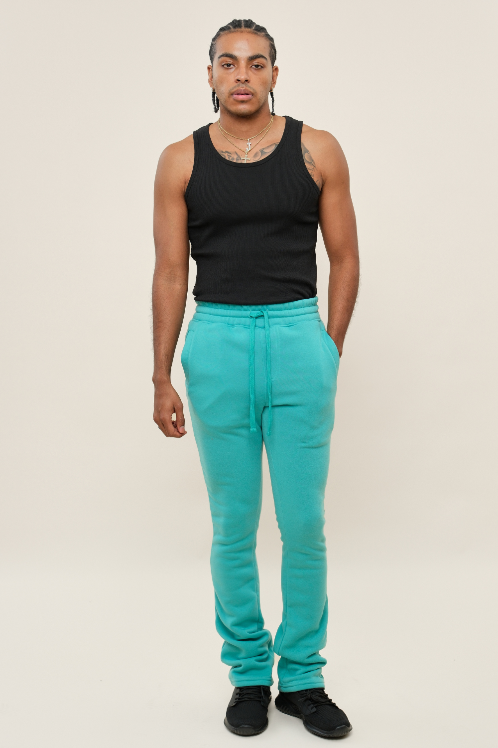 Flared Stacked Fleece Sweat Pants