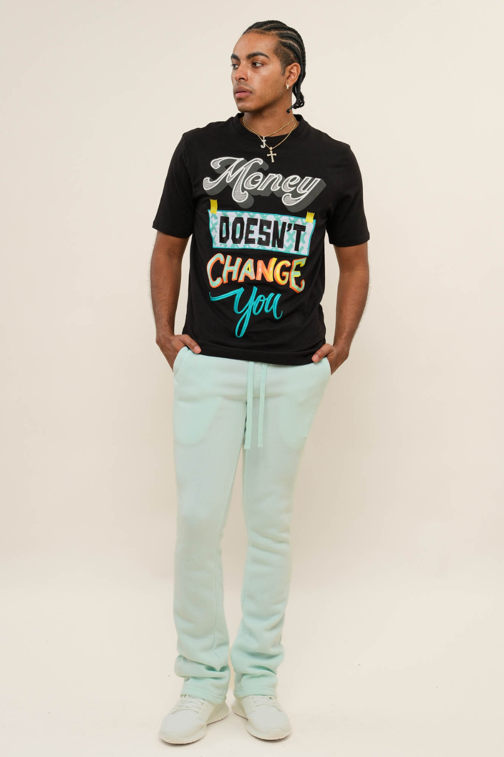 Flared Stacked Fleece Sweat Pants