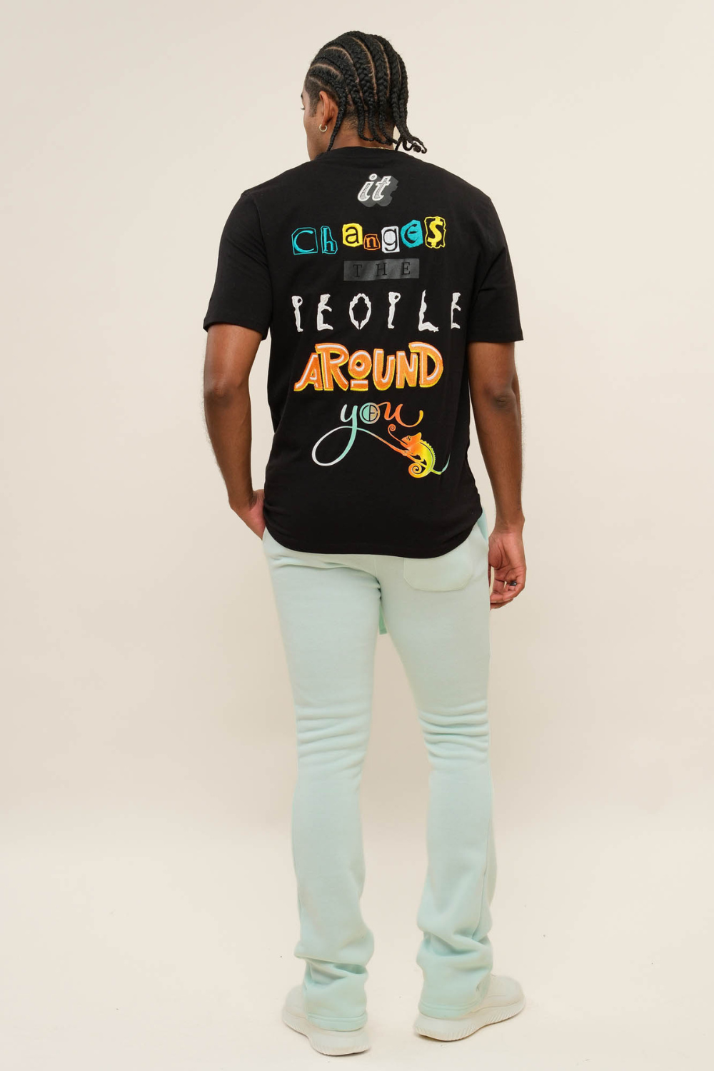 Flared Stacked Fleece Sweat Pants