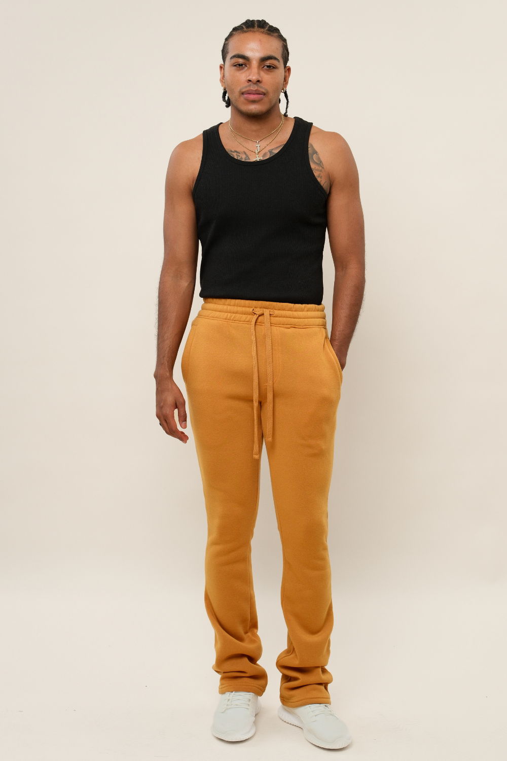 Flared Stacked Fleece Sweat Pants