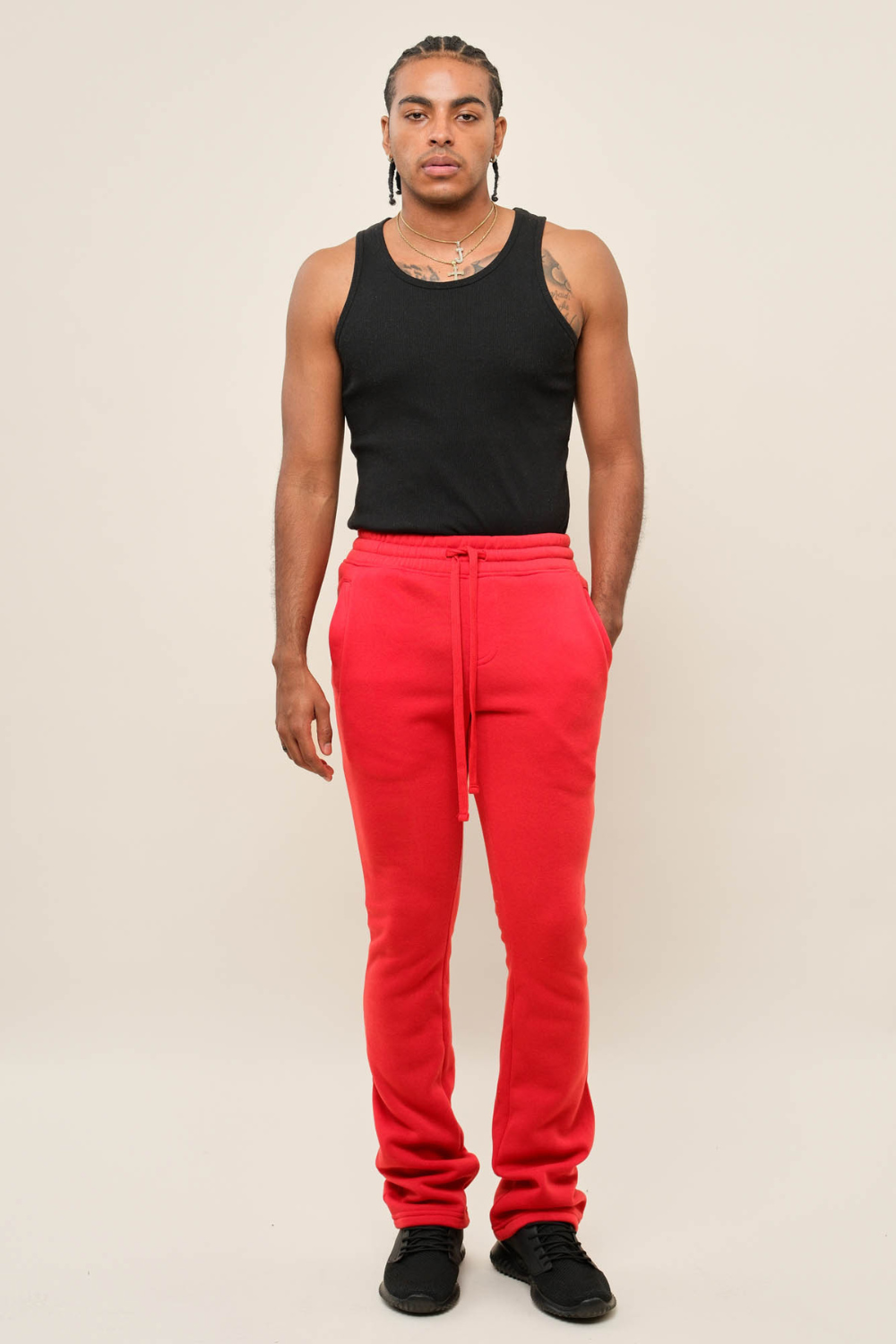 Flared Stacked Fleece Sweat Pants