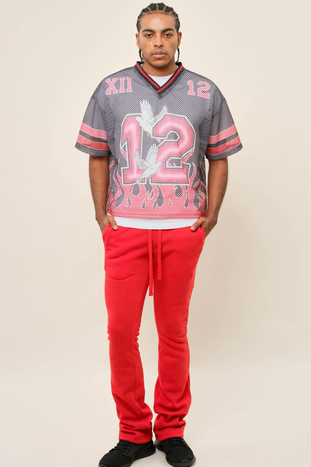 Flared Stacked Fleece Sweat Pants