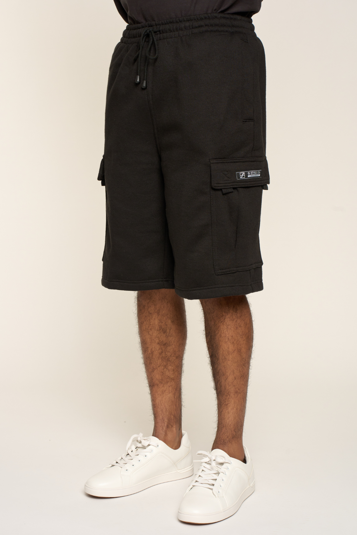 Men's Solid Fleece Heavyweight Cargo Shorts